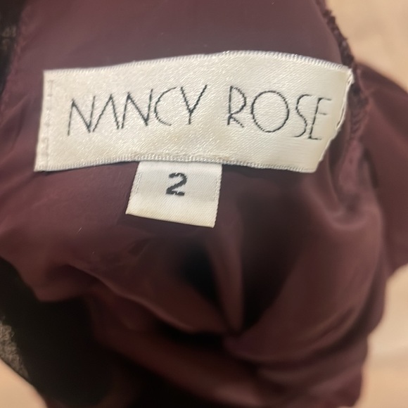 Nancy Rose Burgundy and Black mesh dress size 2 - Picture 4 of 4